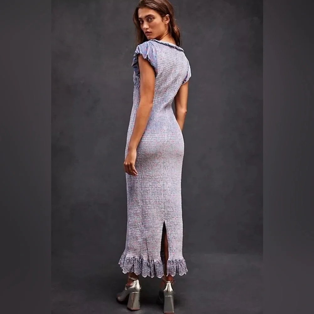 Free People Mckenna Velvet Midi Dress XL